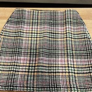 Loft Plaid shift skirt